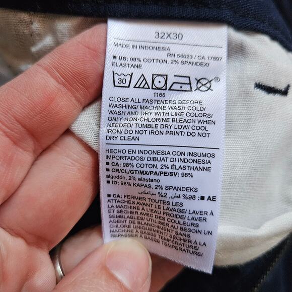 Old Navy Straight Built In Flex Navy Pants Size 32x30 Mens Preppy Casual - Picture 6 of 9